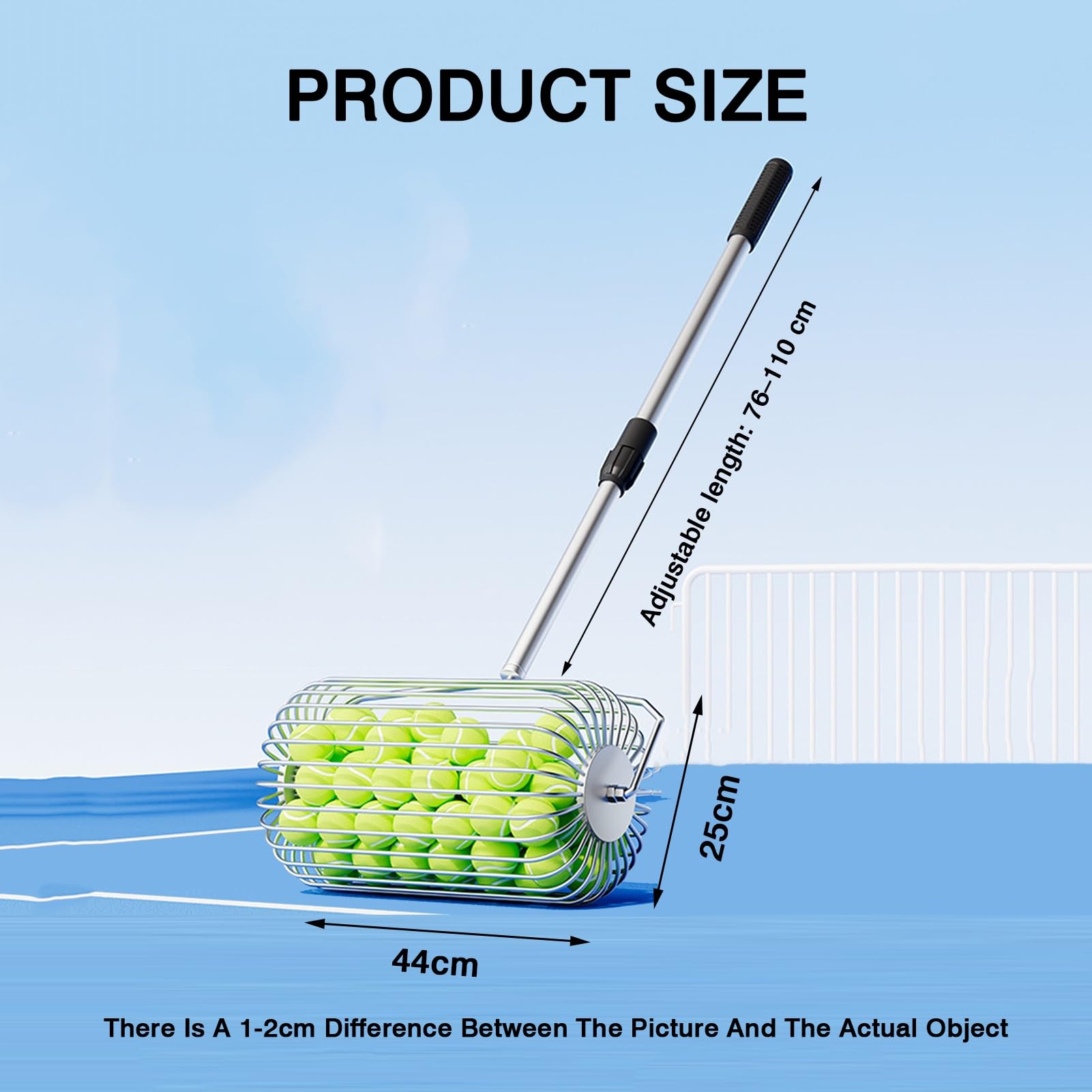 Recuperador de Pelotas de Golf y Tenis de Acero Inoxidable: recolector de Pelotas automático portátil, de Alta Capacidad y Estilo Rodillo
