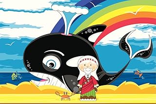 Jonah and the Whale Bible Scene Cool Wall Art Print Poster 18x12