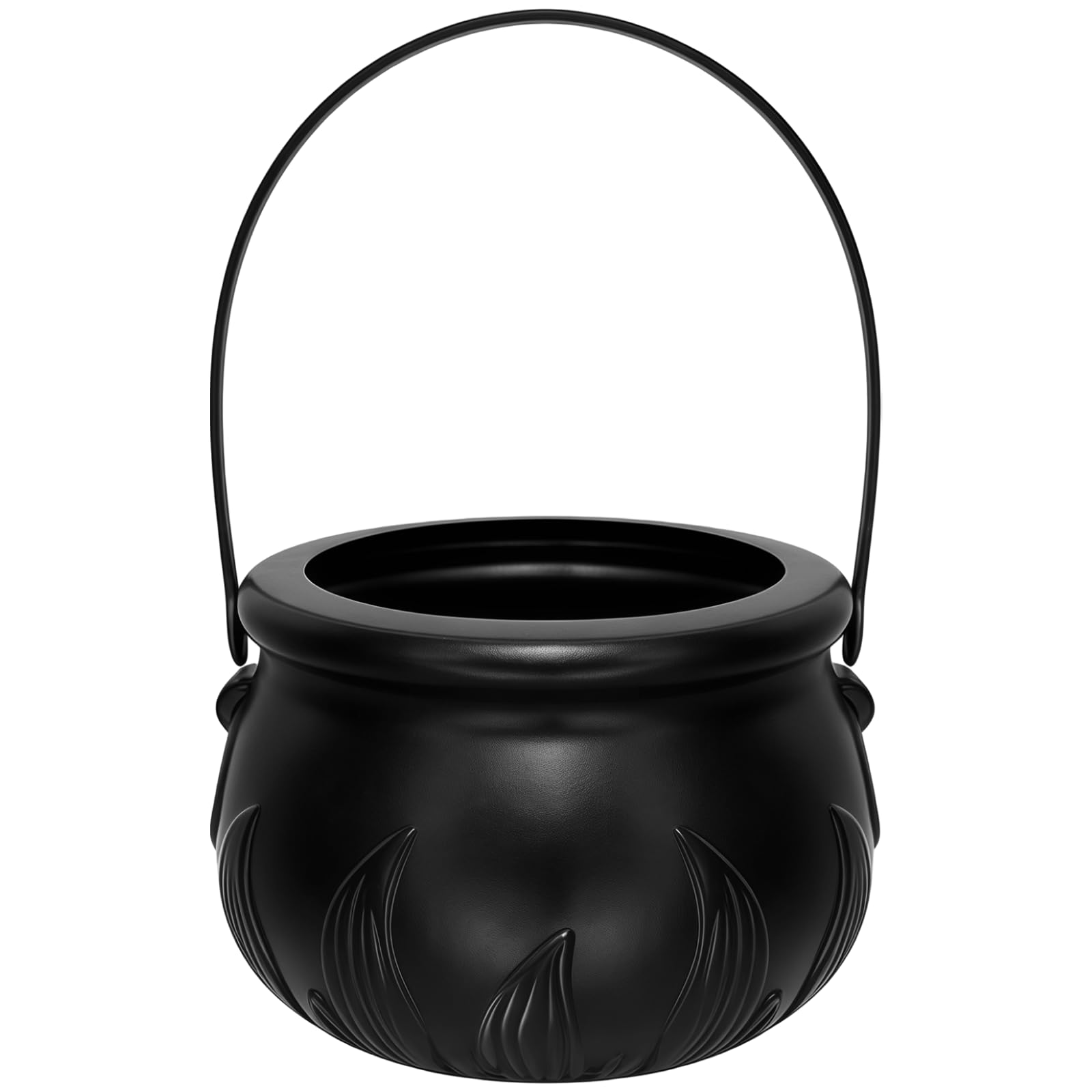 XNHIU Trick or Treat Cauldron Candy Cauldron Witch Bucket Basket Kettle Plastic Halloween Prop for Halloween Party Decoration