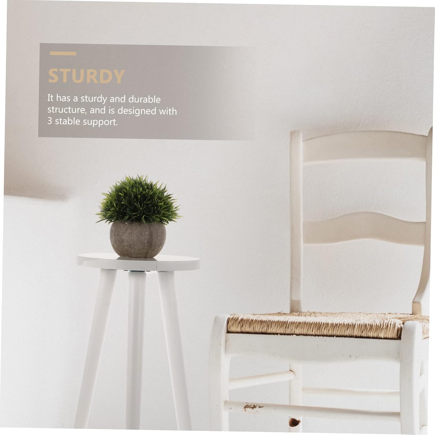 Milisten Stable Wooden Plant Stand with Pine Legs Height Indoor Outdoor Flower Pot Holder for Vertical Plant Display and Garden Decoration