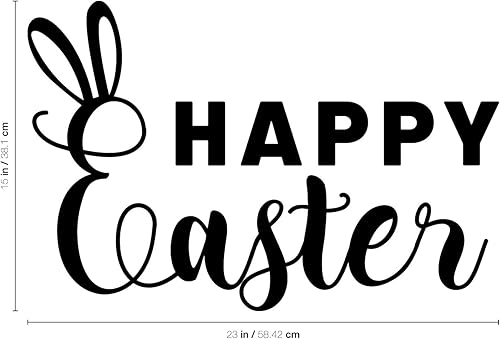 Miniatura 3 de Vinilo decorativo de pared para el día de Pascua  Feliz Pascua  15.0 in x 22.8 in  Resurrección domingo Pascha vacaciones moderna iglesia hogar sala