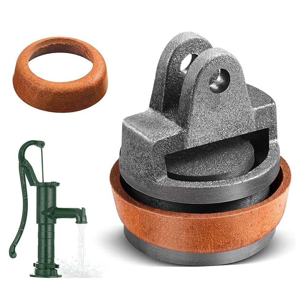 KQWVZ Replacement Piston for Handle Pumps, Complete Piston for Water Pumps Type 75, Handle Pump Replacement Parts, Hand Pumps Type 75 Handle Pump Piston with Nose Piercing Valve, Leather Cuff Sealing