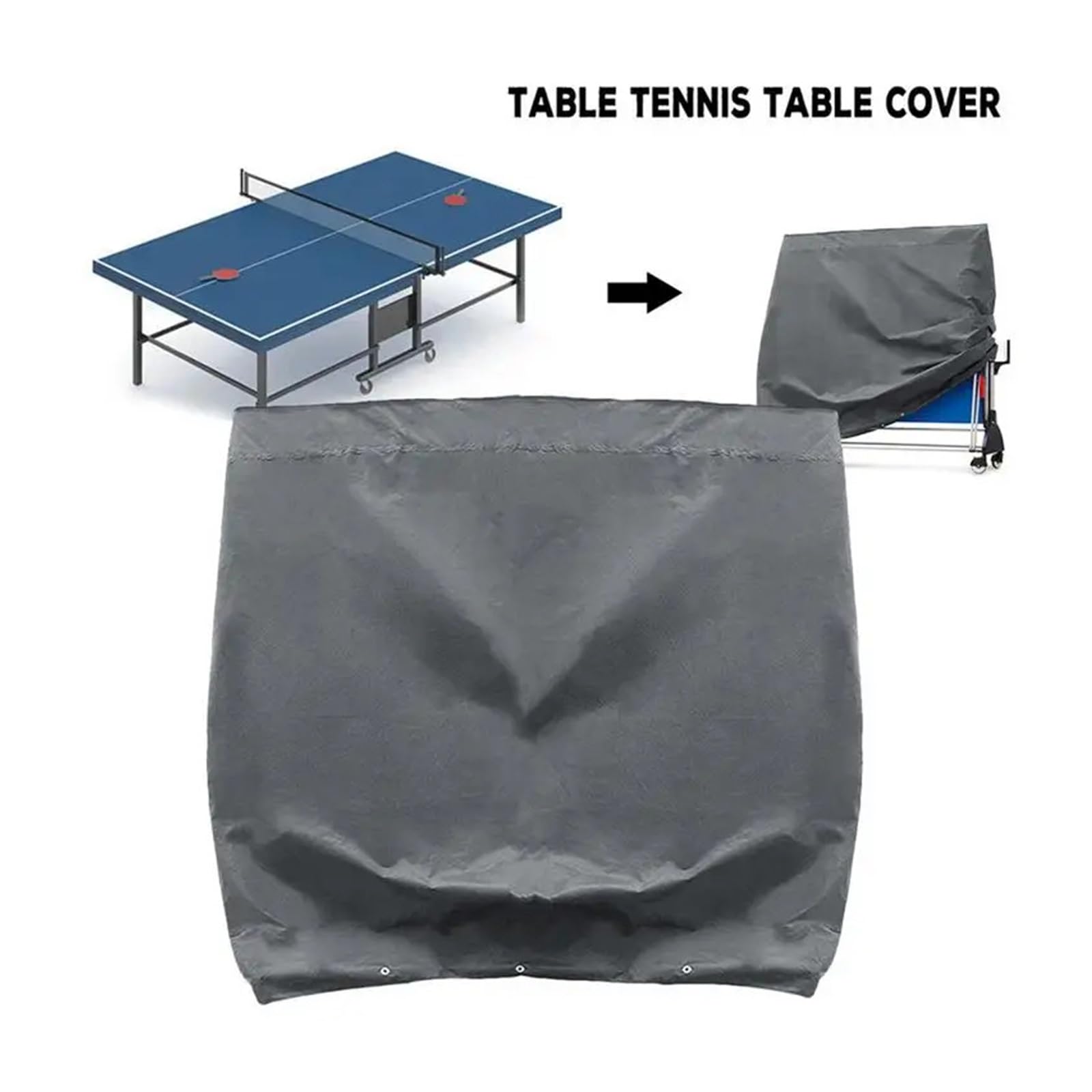 Copertura per Tavolo da Ping Pong Copertura protettiva impermeabile for tavolo da ping pong giardino, protezione pioggia, vento e sole