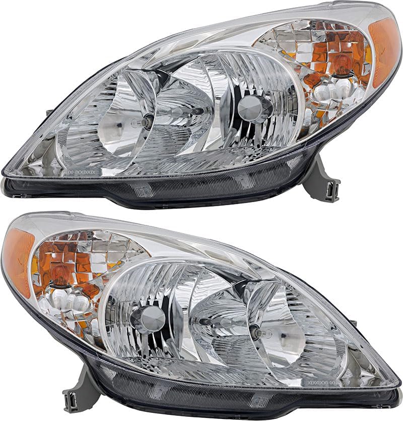 Amazon.com: Compatible with Toyota Matrix Headlights Lamps Set 2003 ...