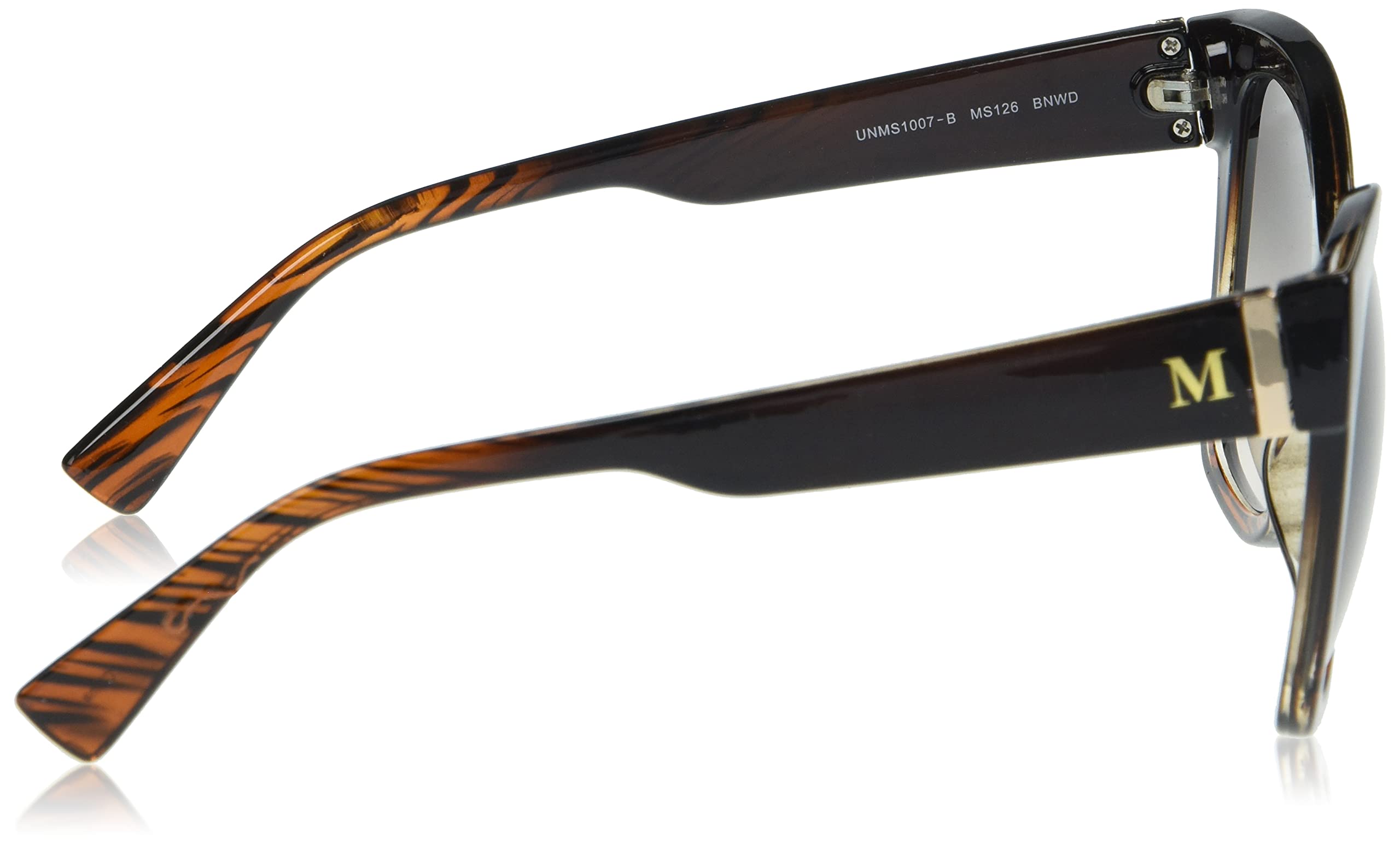 MARTHA STEWART Ms126 - Gafas de sol cuadradas con protección UV, regalo moderno y atemporal, 58 mm, Marrón y madera