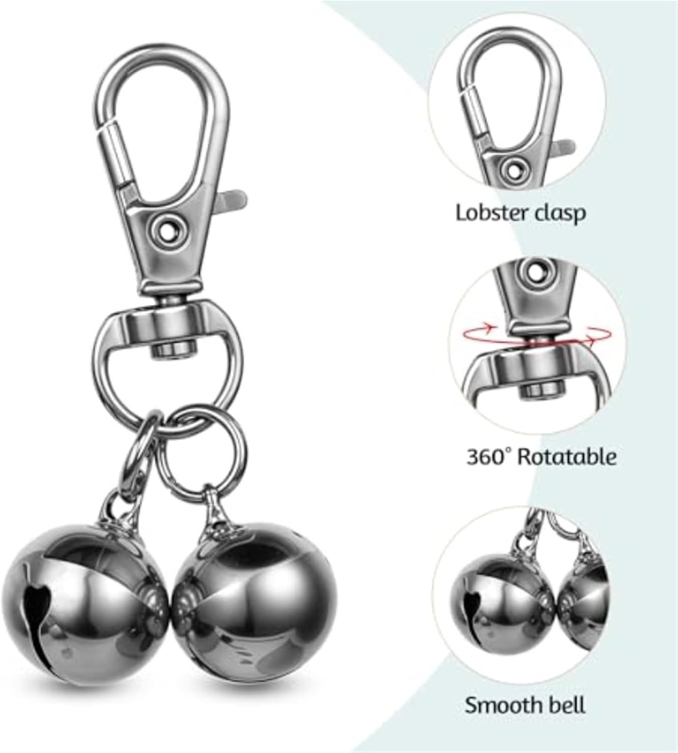 Dog Collar Bells 2Pcs Bells for Dog Collars Mini Collar Bell Pet Pendant Accessories Training Charm Dogs