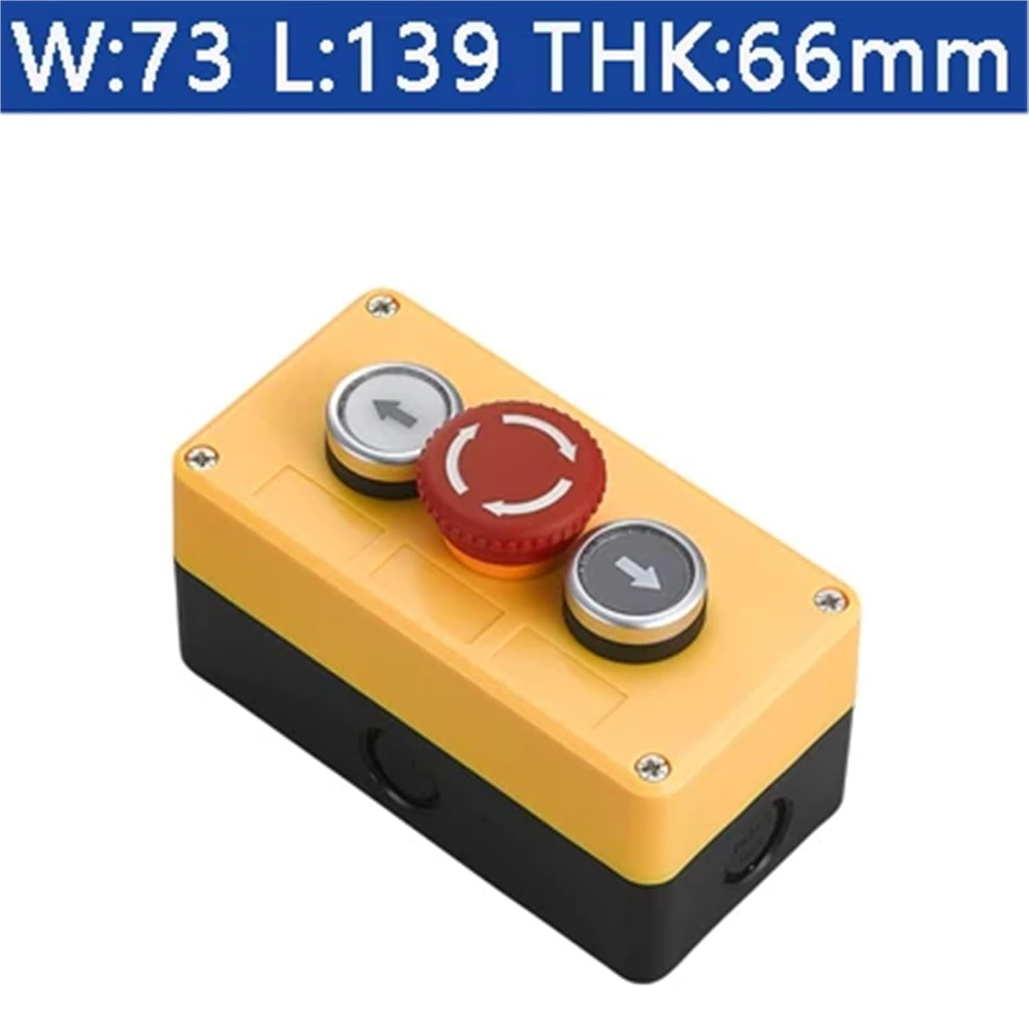 Handschalter-Steuerkasten aus Kunststoff – Selbststartender Not-Aus-Schalter LA38, 1 Stück(Yellow)
