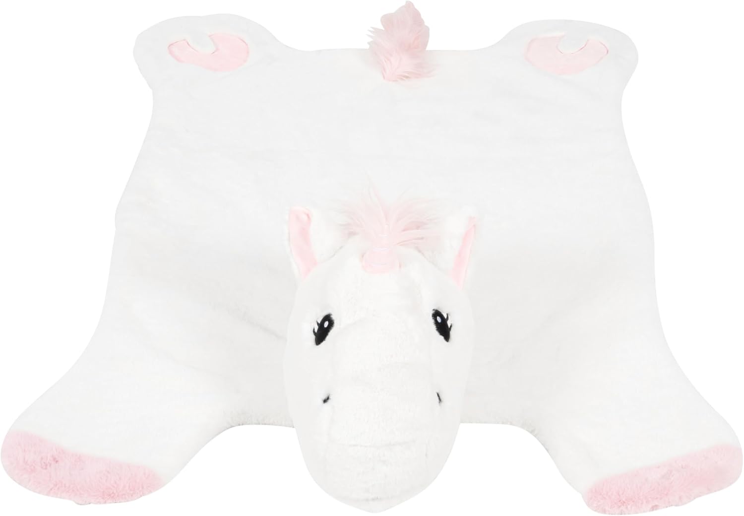 Plush PlushieRugs - Animal Rug for Kids Room, Fluffy Nursery and Fur Kids Rugs for Playroom - Big Large Stuffed Animals Irregular Shaped Rug that Works Great as Child Bedroom Area Rug (Unicorn)