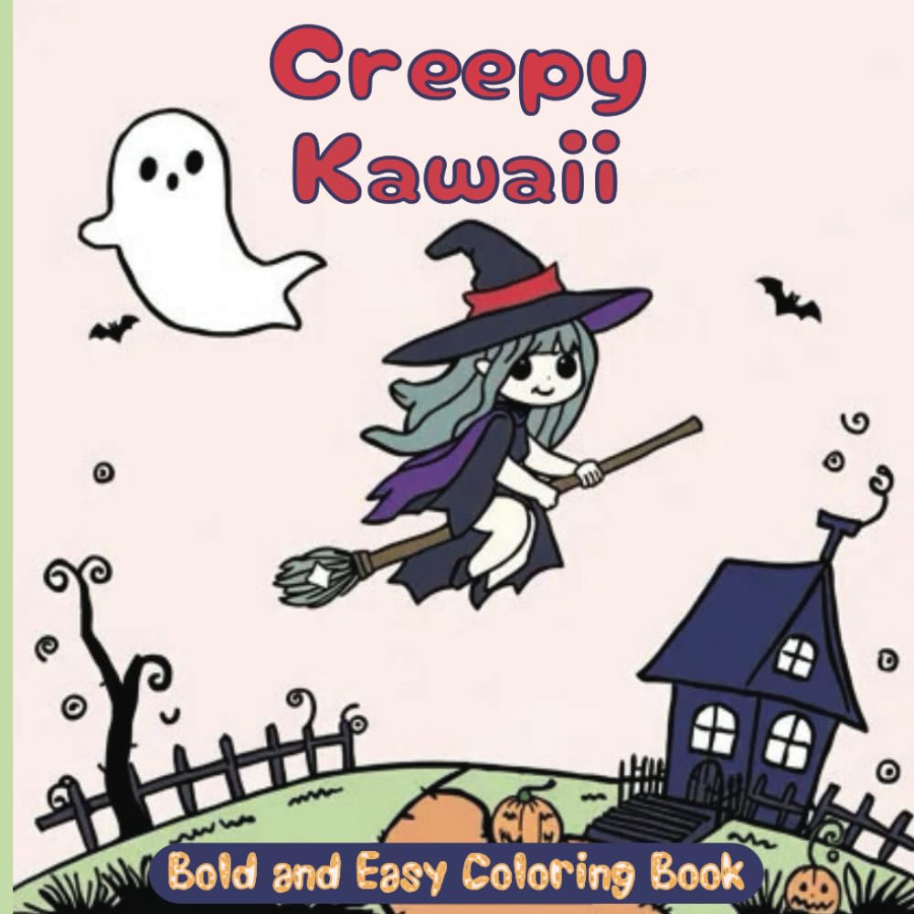 Creepy Kawaii Pastel Goth Coloring Book: Cute and Spooky Creatures for Scary Coloring Fun