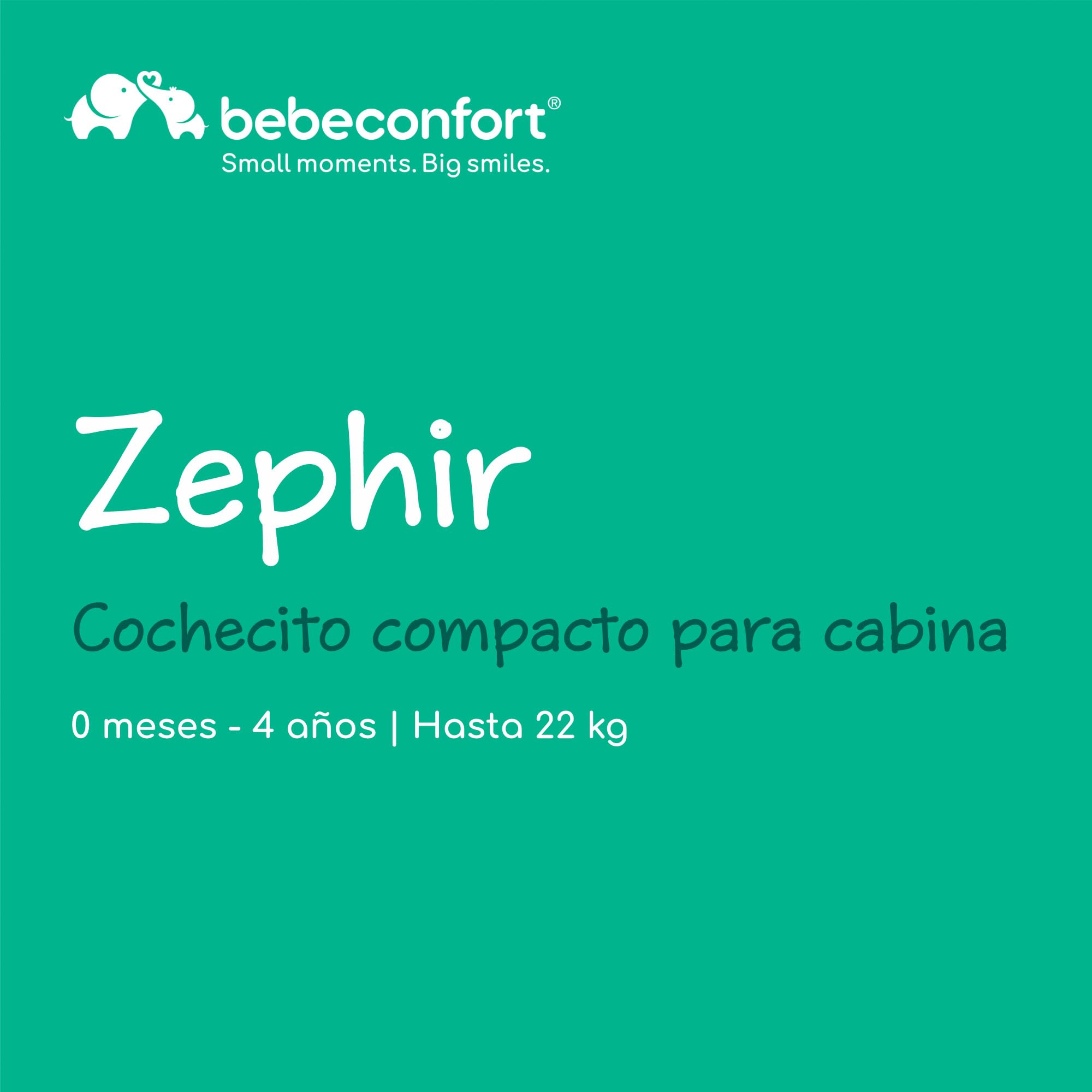 Bebeconfort Zephir, Silla Paseo Compacta, 0-4 Años (22 kg máx.), Silla Paseo Ligera para Viajar(5,6 kg), Apta para Cabina Avión, Asiento con Reclinación Total, Cesta Almacenamiento, Mineral Graphite