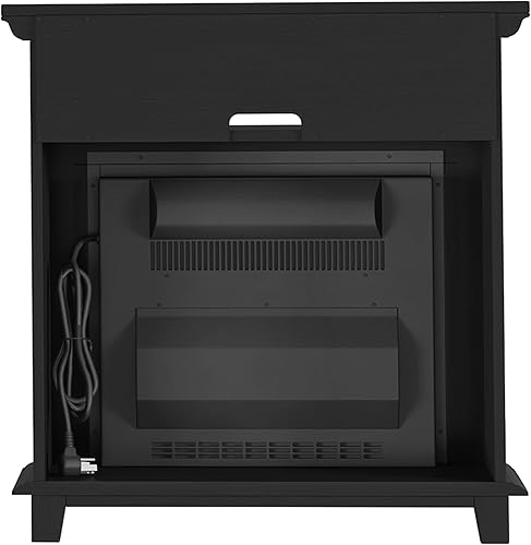 Miniatura 9 de Northwest Soporte de TV con chimenea eléctrica de 27 pulgadas para televisores de 32 pulgadas, consola de TV con chimenea, centro de entretenimiento
