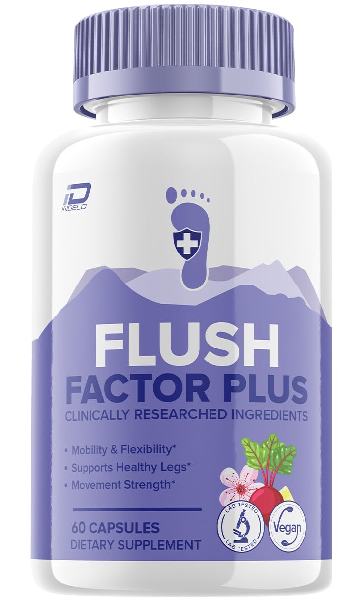 Flush Factor Plus Capsule Supplement – Factor Flush Plus Pills Natural Formula, Plus Factor Flush Supplement Reviews, (1 Pack – 60 Capsules)