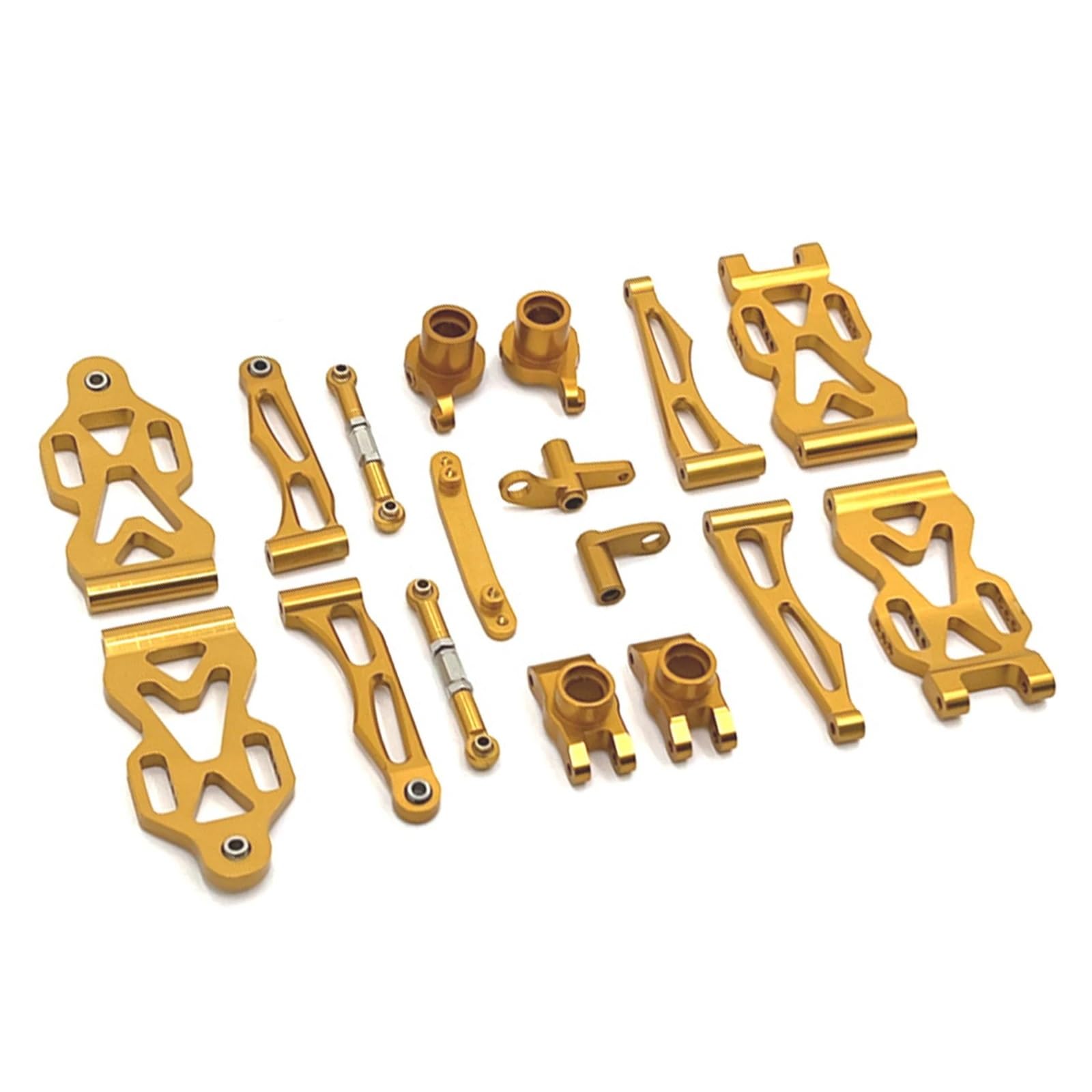 RC Modificaciones Para SCY 16101 1/16 Kit Piezas Metálicas Mejoradas Accesorios Para Modelos Coches RC Endurecidas Montar Reemplazar Modificadas Recambio(Yellow)