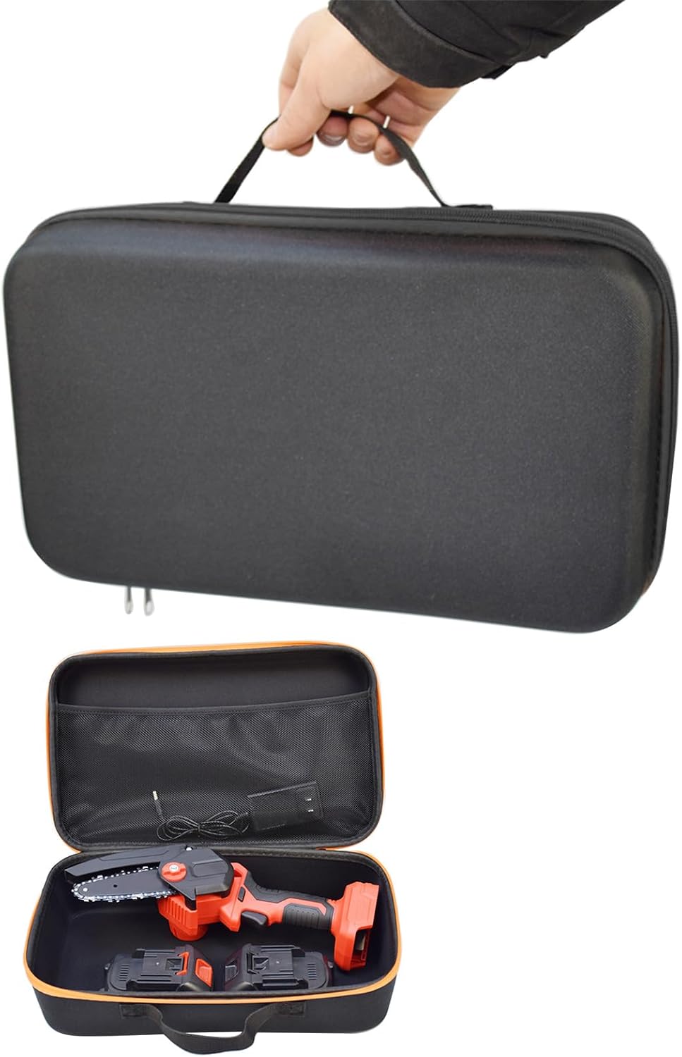 Hard Shell Chainsaw Tool Bag Electric Drill Tool Storage Kit Oxford Cloth Tool Storage Bag Large Bag Case for Outdoor Exploration Camping, B