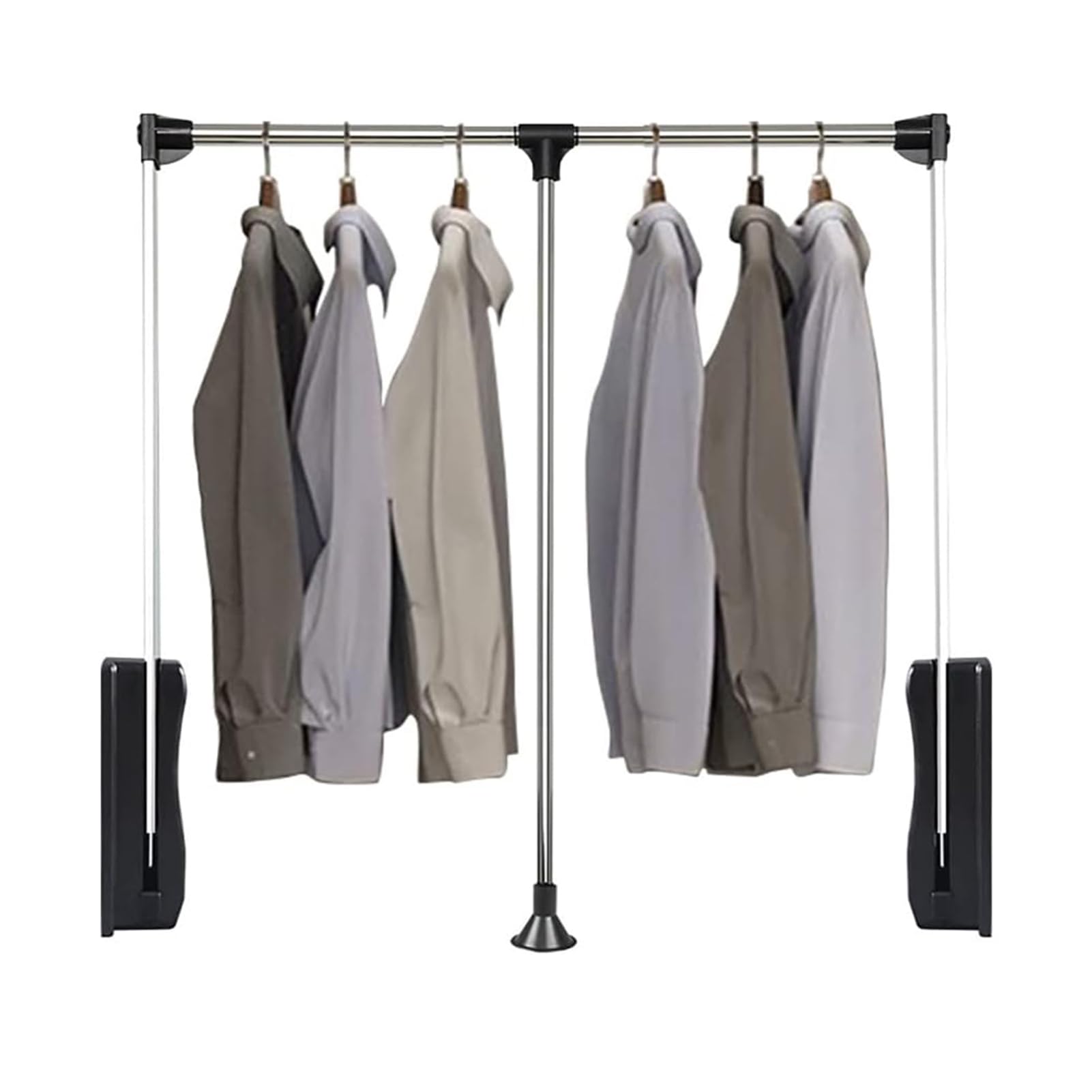 Rail de garde-robe anti-effort pour armoire haute et dressing