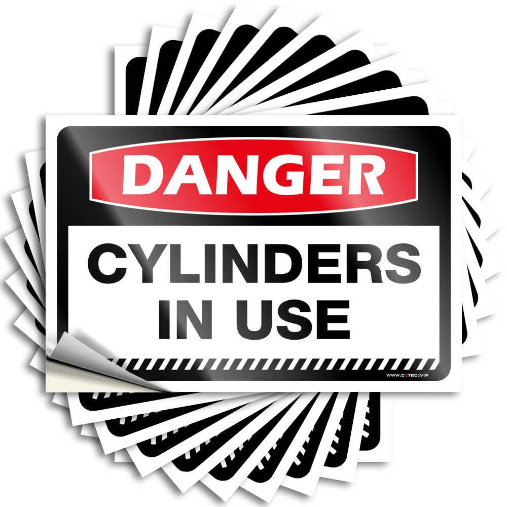 Funny Car Decals Danger Cylinders in Use Stickers 10Pcs Funny Car Stickers Funny Stickers for Cars(12X18CM)