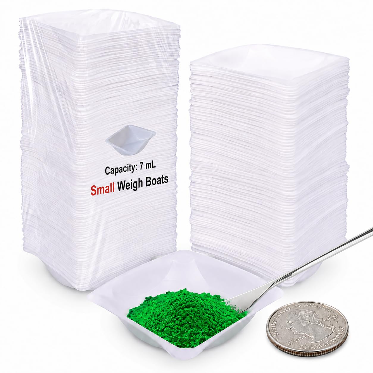 Weigh Boats - 100 Pack, 7 mL for Labs -1 Weigh Boats - 100 Pack, 7 mL for Labs -1