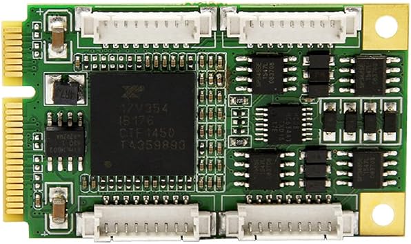 Industrial Mini PCI-E to 4-Port RS485/422 High-Speed Multi-Serial Card,with 1.25T-9AB Socket 4pcs,Designed for POS,ATM,and Other Application,UT-7884