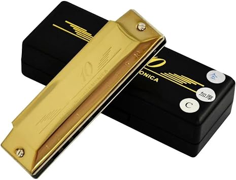 Harmonica C Diatonic Key 10 Holes Blues Mouth OrganGold