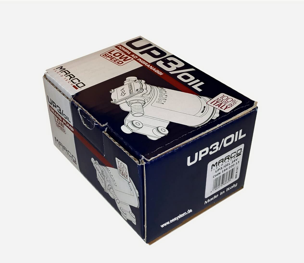 Marco UP3/OIL - Bomba de aceite autoaspirante con ruedas dentadas de bronce, 5,5 l/min, 2 bar, 24 V, bomba de transferencia, bomba de barco, bomba de diésel, bomba de combustible