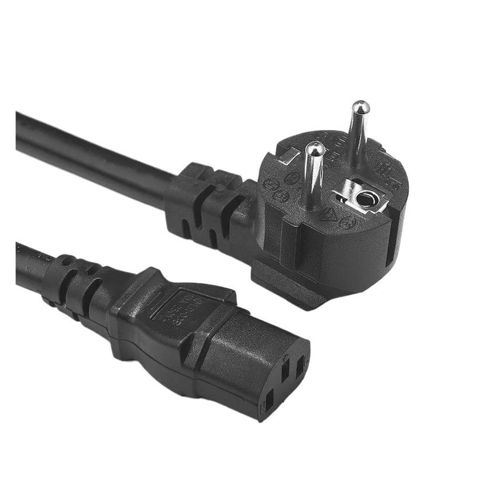 Cable con Enchufe Europeo IEC C13, Cable de extensión de alimentación del Ordenador, 1,2 m, 1,5 m, 3m, 14AWG, Cable de energía UE for Monitor, Impresora PSU(5m)