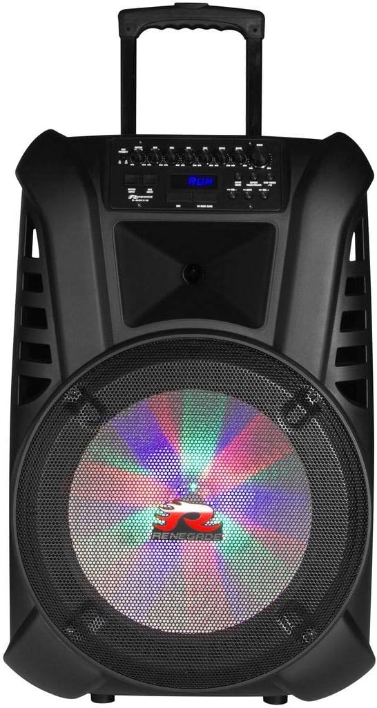 Renegade E-BOXX15 | Przenośna maszyna dyskotekowa z głośnikiem niskotonowym 38 cm z akumulatorem