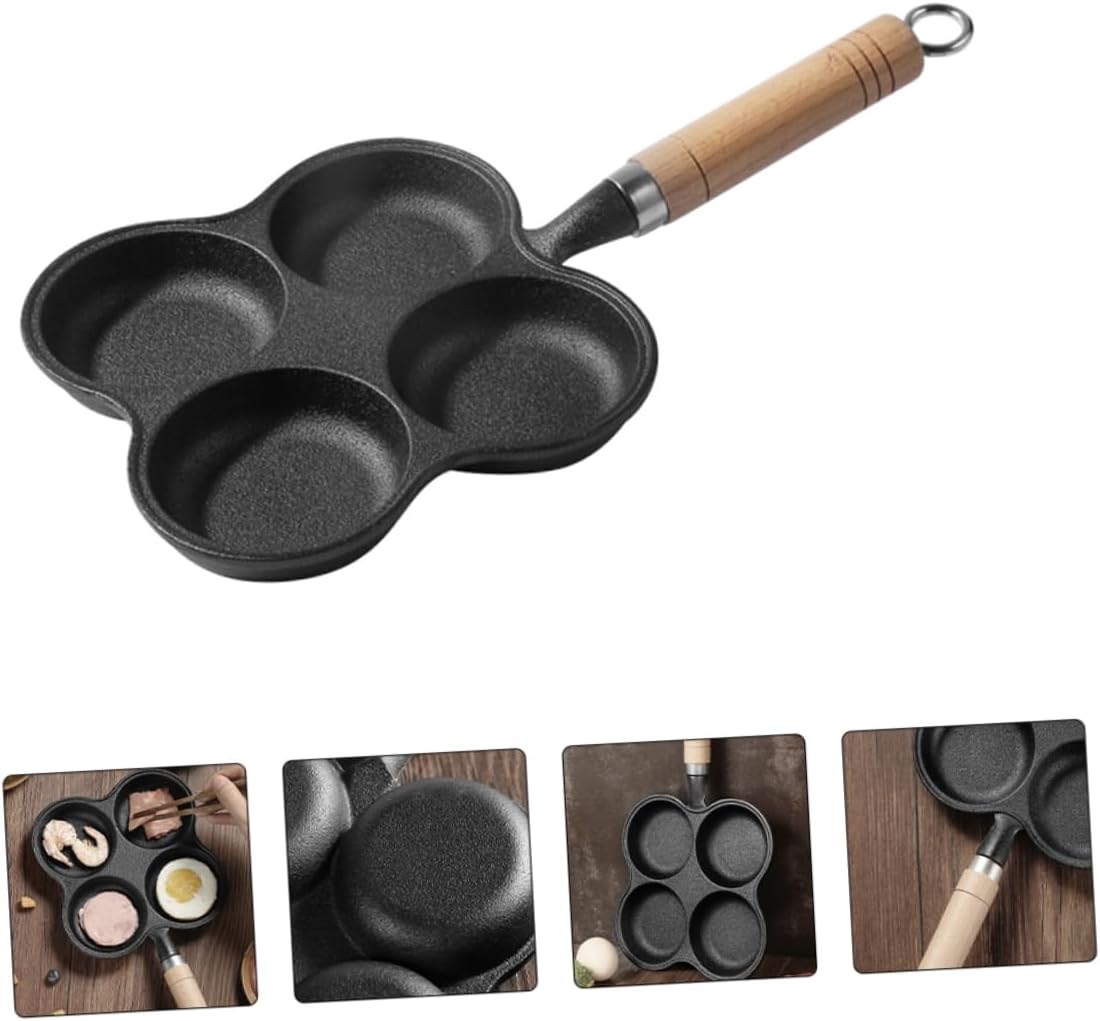 Zerodeko Kitchen Egg Frying Pan Non Stick Pan for Eggs Easy to Use Cast Iron Mold