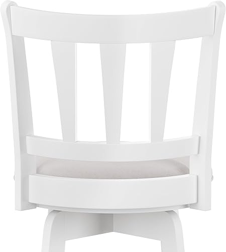 Miniatura 35 de Hillsdale Presque Isle Taburete giratorio de madera con asiento de piel sintética, altura de barra, color negro Negro -,gris (Aged