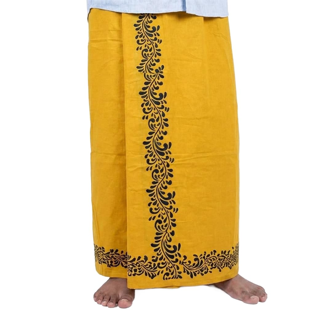 niira Kora Khadi Dhoti Lungi for Men | Traditional Veshti Pancha Wrap | Lightweight Ethnic Wear for Festivals, Ceremonies & Daily Comfort-picture-56