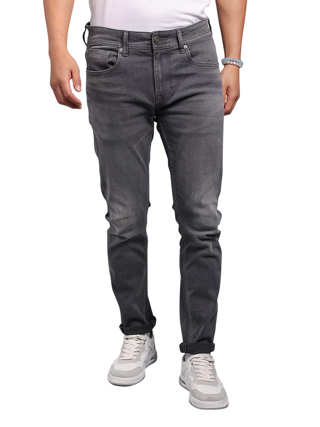 Buy ROOKIES Med Grey Low-Rise Ankle Length Stretch Jeans (RJ6516