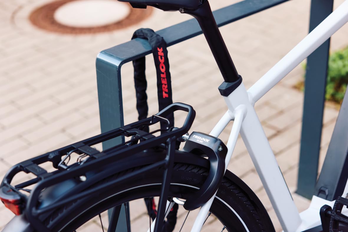 TRELOCK ZR 355 Einsteckkette mit Satteltasche – Länge 150 cm – Für TRELOCK Rahmenschlösser