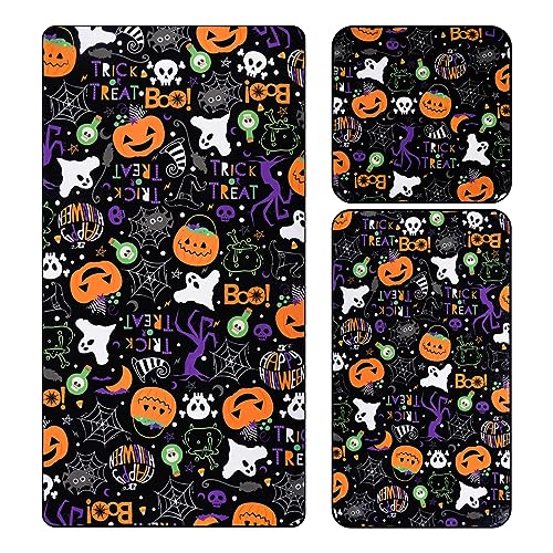 Aspmiz BE3P-MJ-052-0-P#2 3Pcs Halloween Beach Towel Set With Bath Towel cover