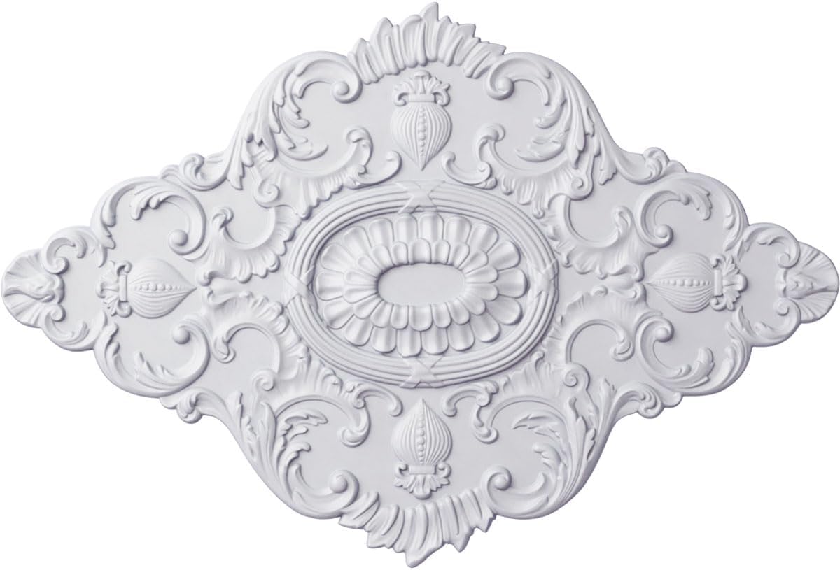 42 3/4"W x 28 7/8"H x 1"P Ashford Ceiling Medallion