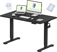 FlexiSpot EN1 48x24 Electric Standing Desk - Seamless One-Piece Top, Zero Wobble, Height Adjustable for Home Office