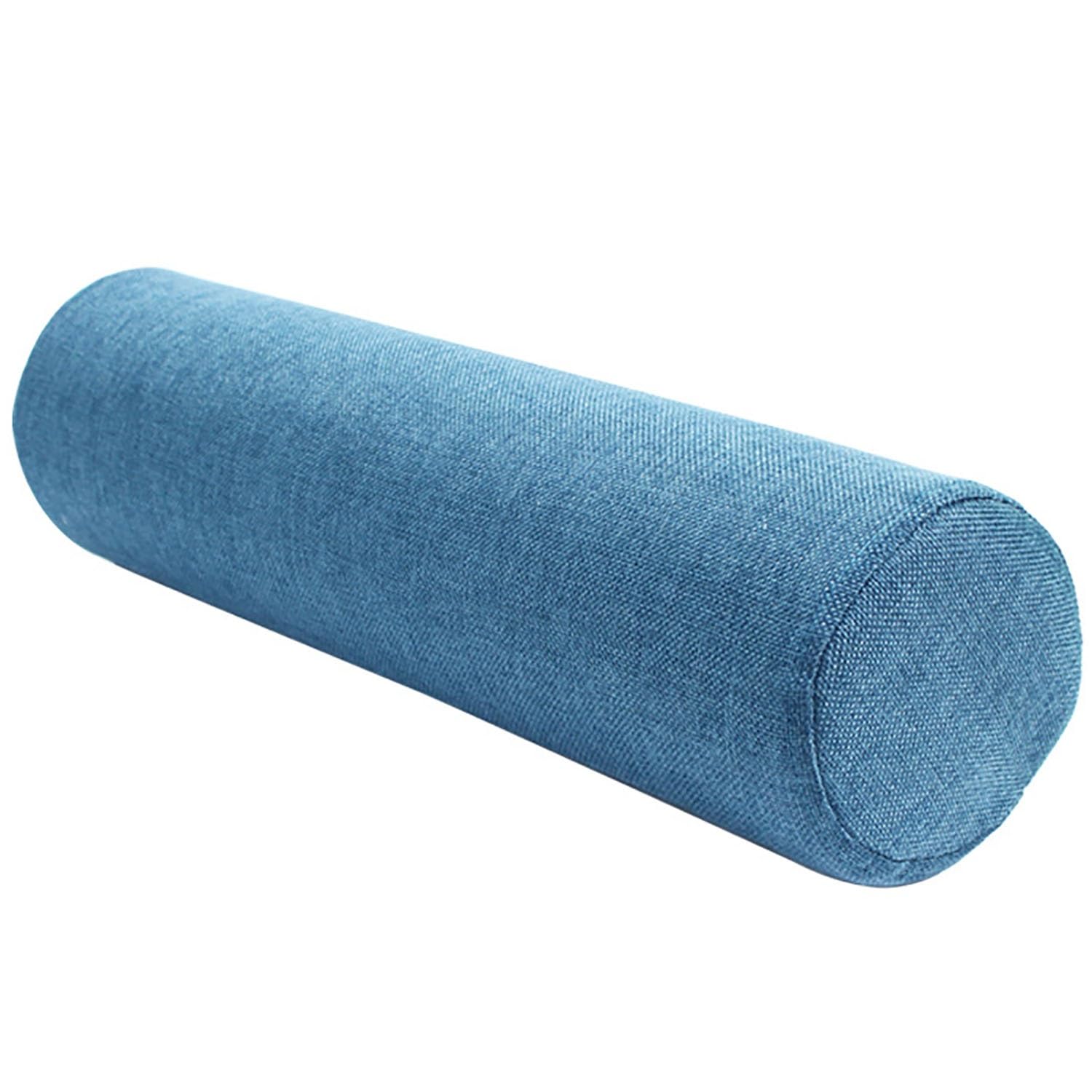 Coussin rond bleu pour lit et canapé idéal pour la lecture