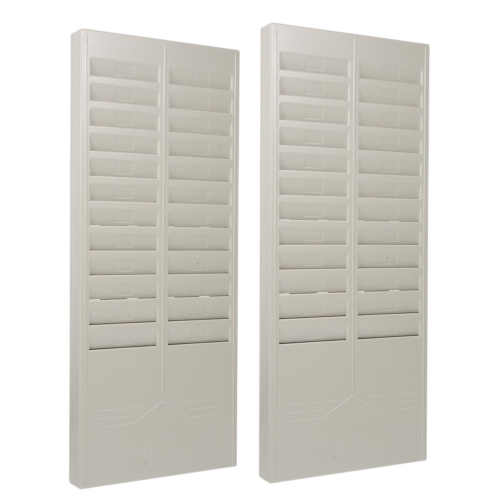 SHINEOFI 2 Pezzi Porta-cartellini di Presenza in Plastica con 24 Slot per Ufficio e Magazzino, Supporto per Badge Presenze Dipendenti con Design Moderno e Organizzazione Efficiente