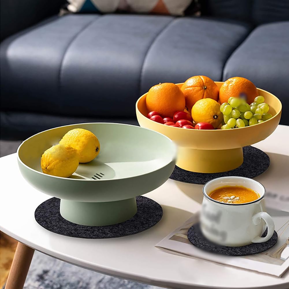 FSSTUD 8 Pcs Round Plant Coasters Absorbent Felt Plant Mat Waterproof Plant Pot Saucers House Flower Pot Coasters Reversible Plant Pads for Indoor Outdoor Dark Grey - Image 2