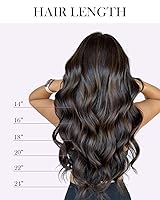 Vista 61 de LaaVoo Extensiones de cabello humano real para coser, extensiones de cabello humano de doble trama, color negro azabache, 18 pulgadas, 3.53 onzas