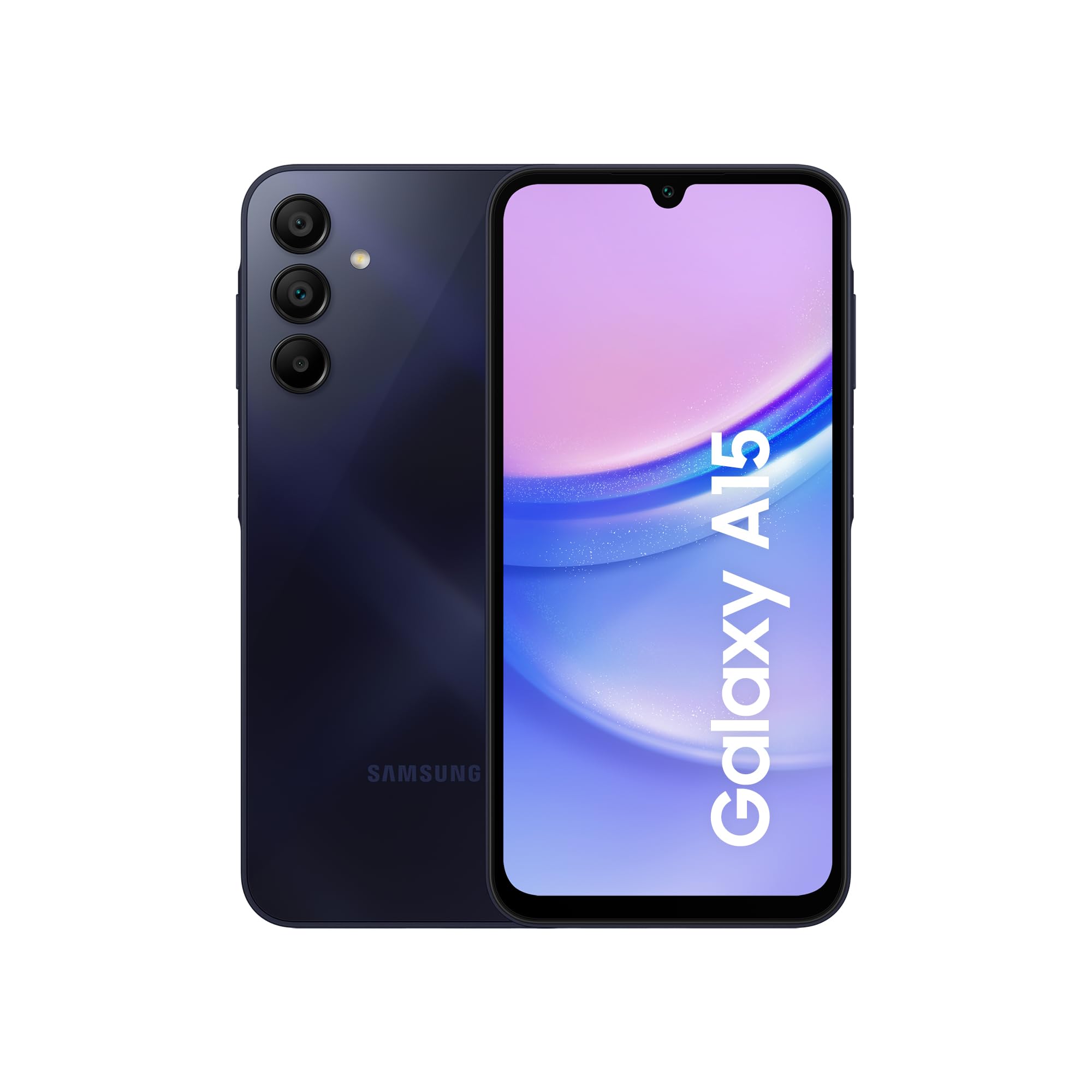 Samsung Galaxy A15, Smartphone Android 14, Display Super AMOLED 6.5" FHD+, 4GB RAM, 128GB, memoria interna espandibile fino a 1TB, Batteria 5.000 mAh, Blue Black [Versione Italiana]