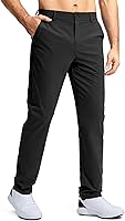 Pudolla Men's Stretch Golf Pants - Lightweight Quick Dry Comfy Work Dress Slacks 30/32/34 Inseam with Pockets