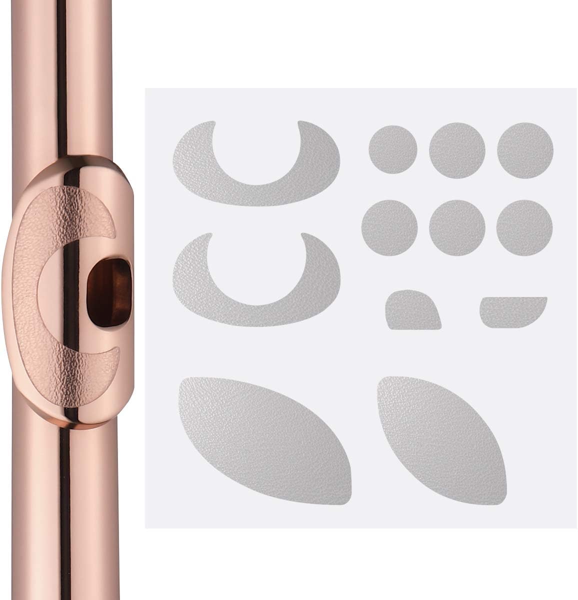 【FleeFlee】Guide Pad for Flute - Lip Plate, Hand position and Finger position guide - Non-slip, Silicone, Eco-friendly Patch, Beginner, Kids,Accessories