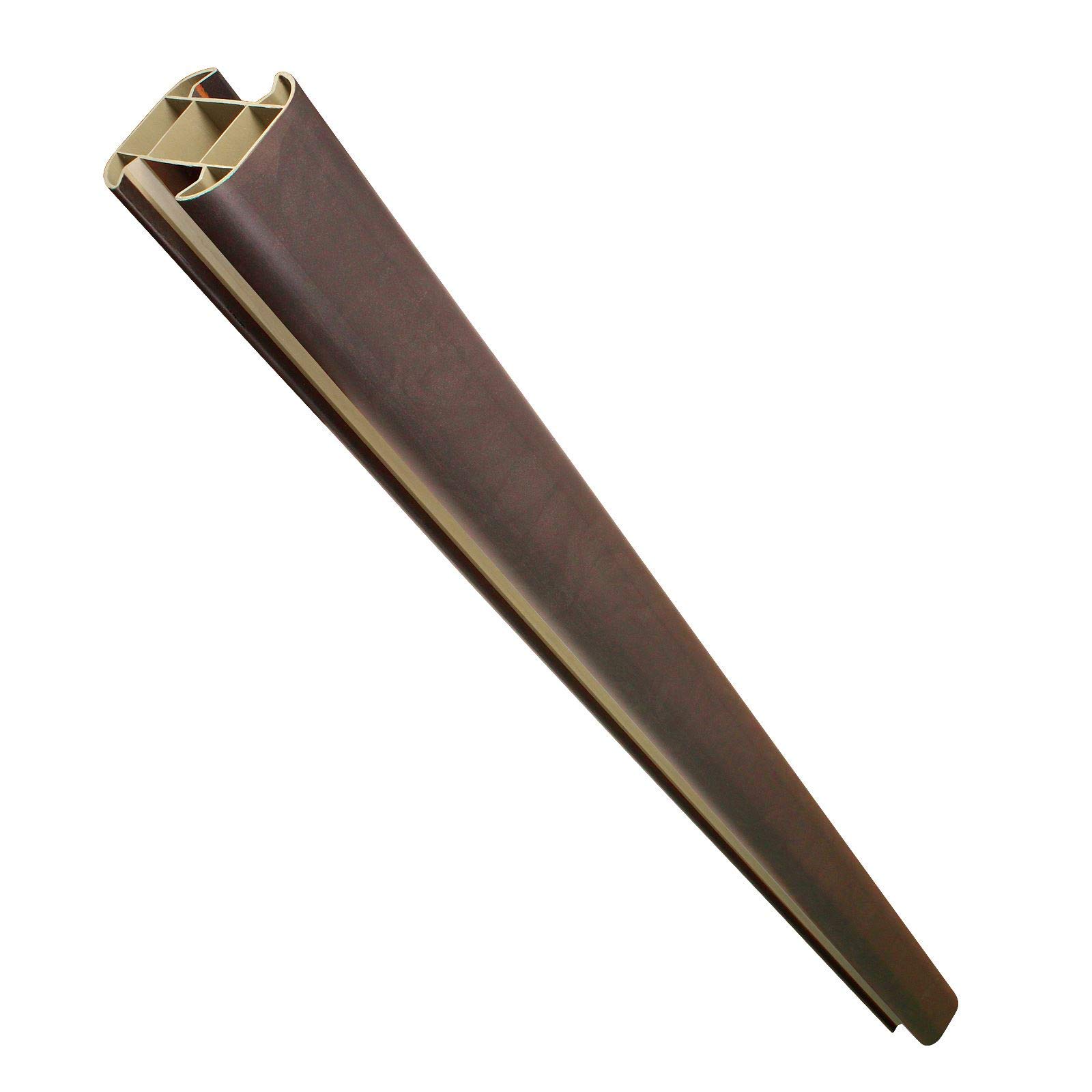 Eco Fencing Walnut 2.4M Composite Fence Post Plastic For Composite And Wooden Fence Panels