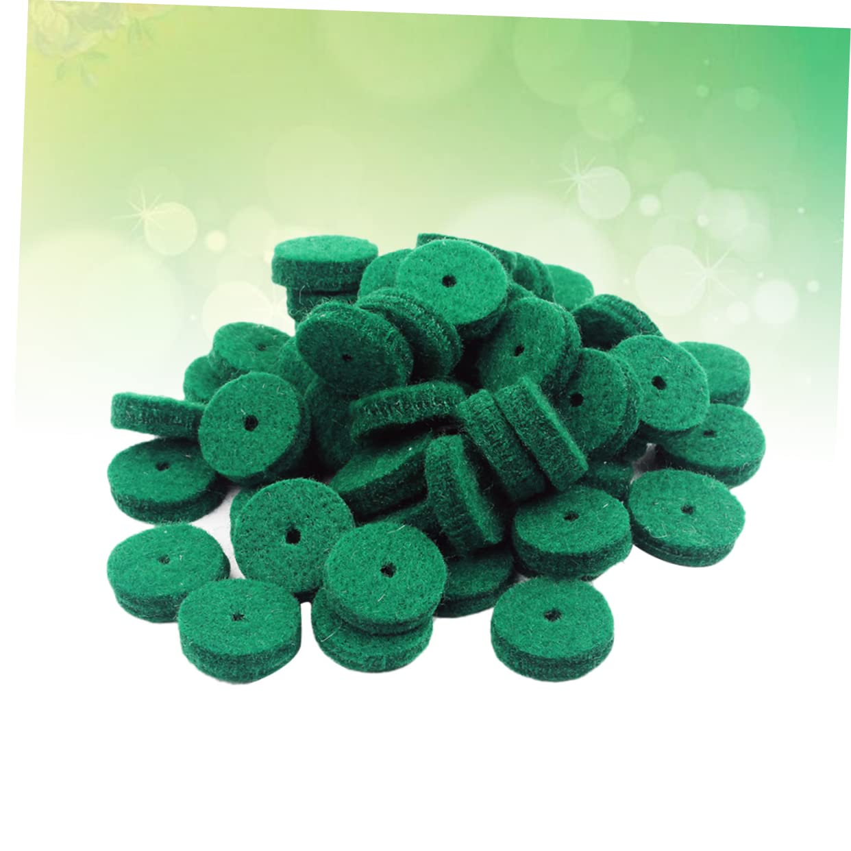 GOOHOCHY Piano Pad Circles 90pcs Green Felt Washers 22mm D04 for Piano Maintenance Repair