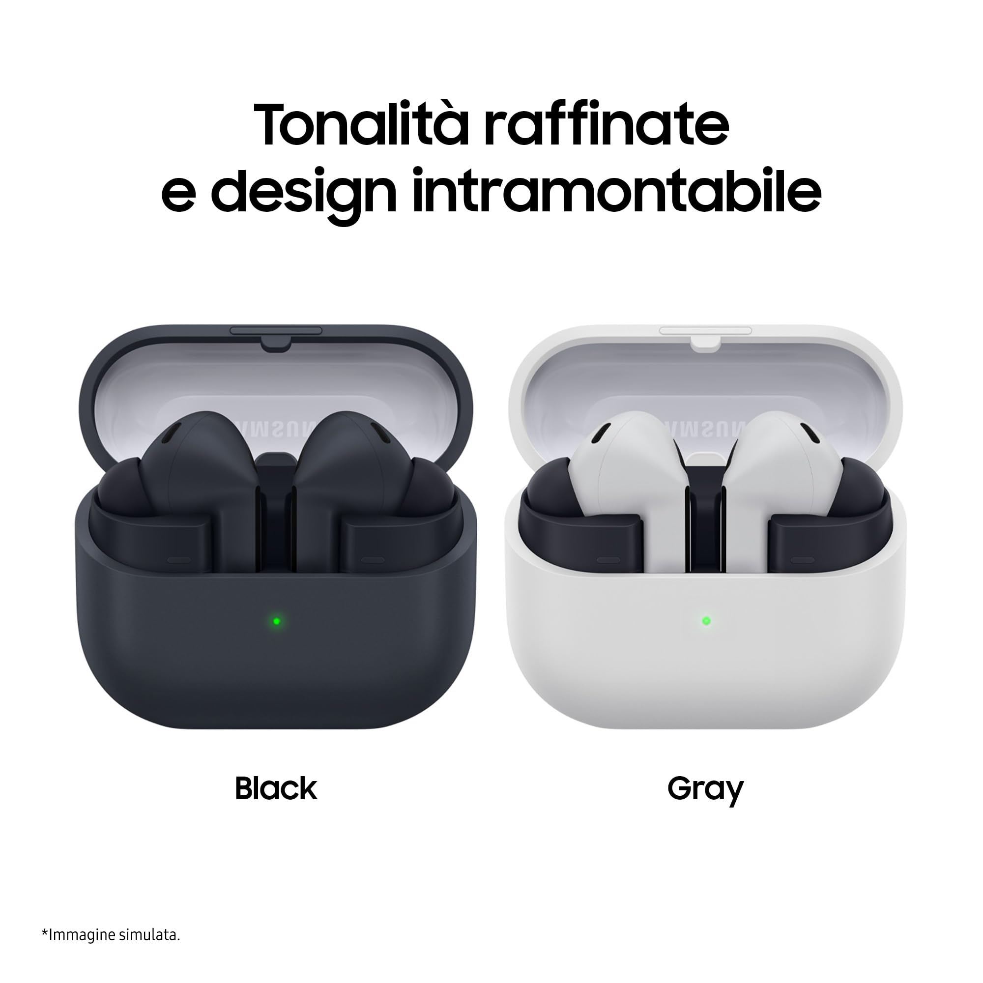 Samsung Galaxy Buds3 FE, Auricolari Wireless, Suono Equilibrato, Audio 360, Cancellazione Attiva del Rumore e Chiamate Nitide, Controllo Semplice, Gemini AI, Black 2025 [Versione Italiana]