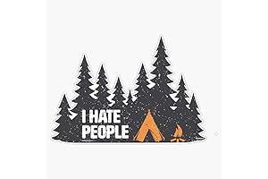 Generic Love Camping I Hate People Vinyl Decal