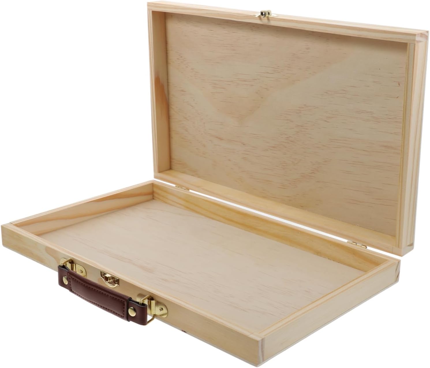 TEHAUX Ergonomic Wooden Paint Case Portable Storage Box Filing Box Drawing Container 1pc