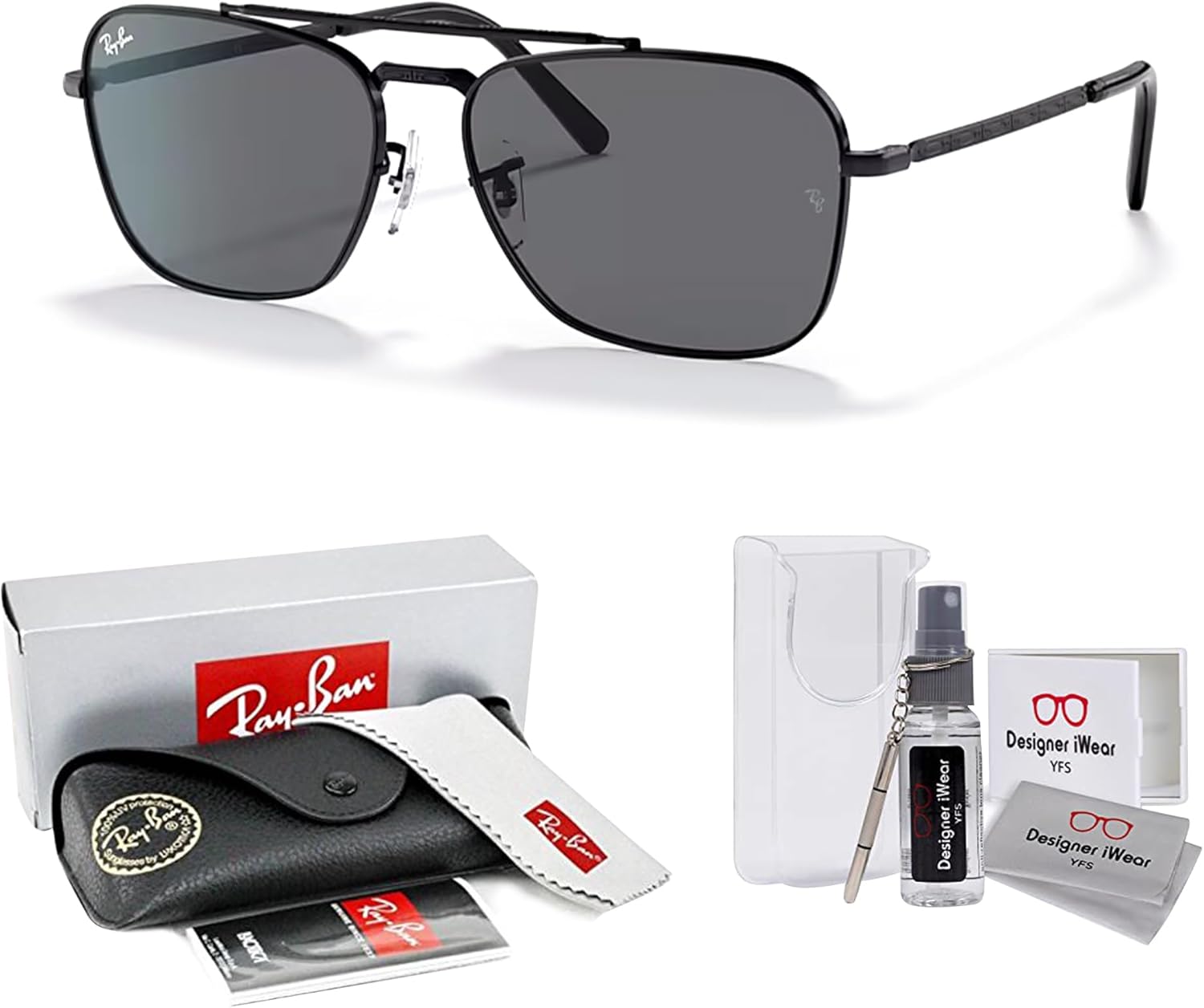 Ray-Ban RB3136 CARAVAN Sunglasses For Men For Women +BUNDLE with ACCESSORY EYEWEAR KIT - Image 2