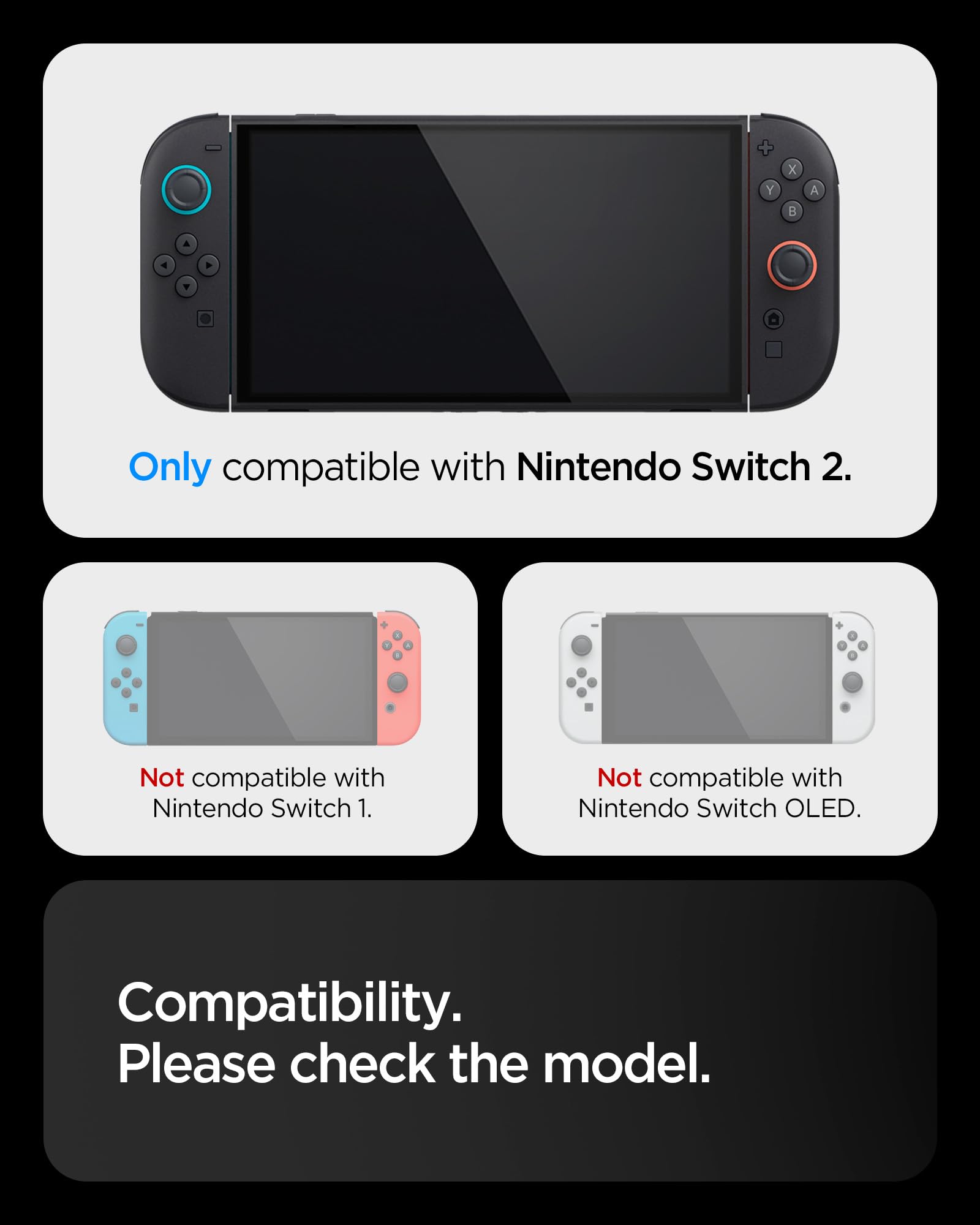 Spigen Custodia Dual Grip Compatibile con Nintendo Switch 2 2025 - Nero