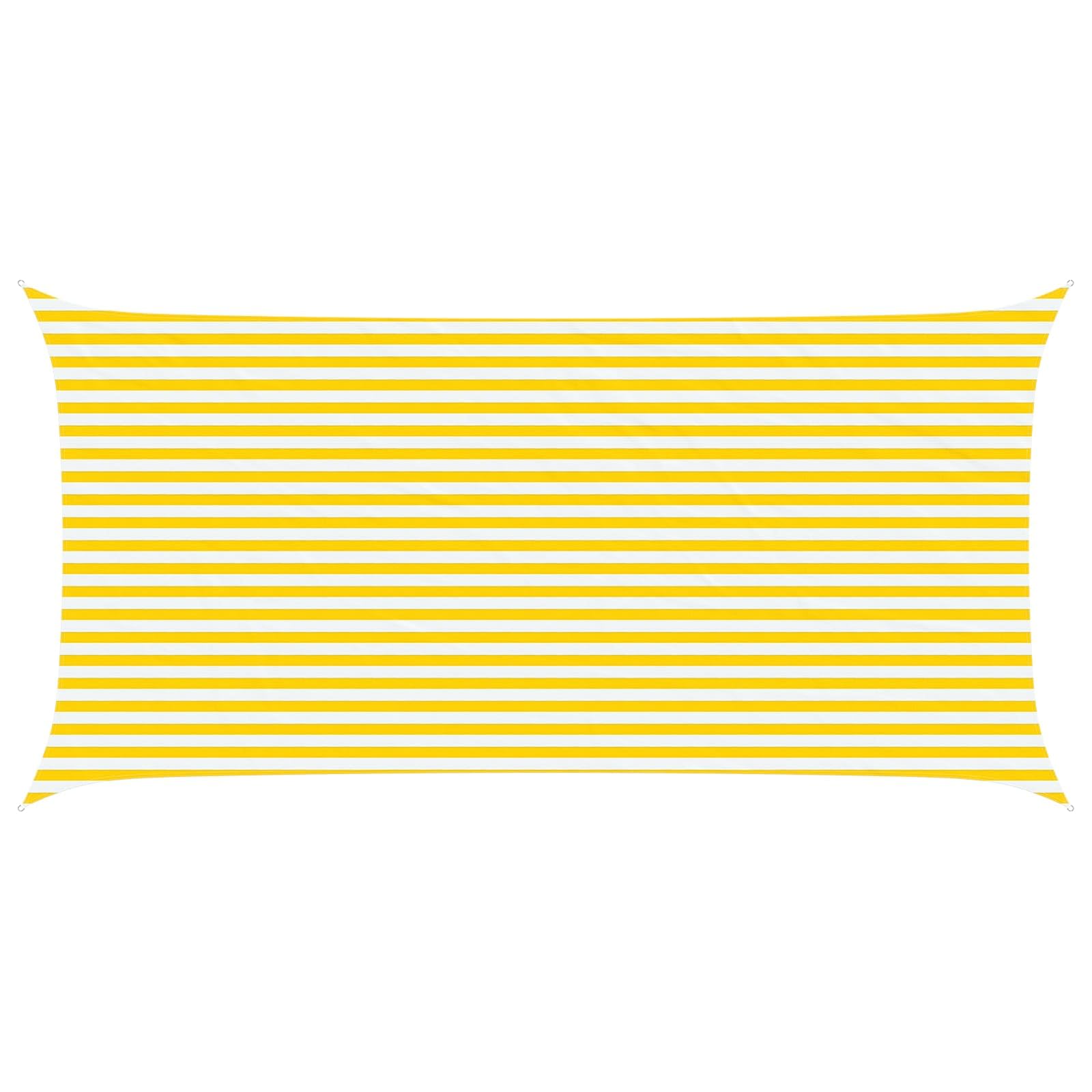 vidaXL Sun Shade Sail Yellow and White 6 x 3 m 100% Polyester Oxford, Outdoor Shade, UV-Resistant, Rectangular Canopy, Polyester Cover, Modern Terrace, Water Resistant Poolside — image 1
