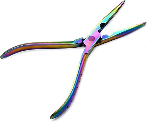 Miniatura 5 de OdontoMed2011 Alicates de pescador de punta de aguja de acero inoxidable de 8 pulgadas (plateado)